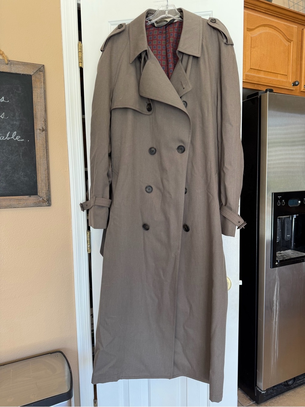 True Vintage 80s London Fog Trenchcoat Men's Belted 44 Long Union Made In USA